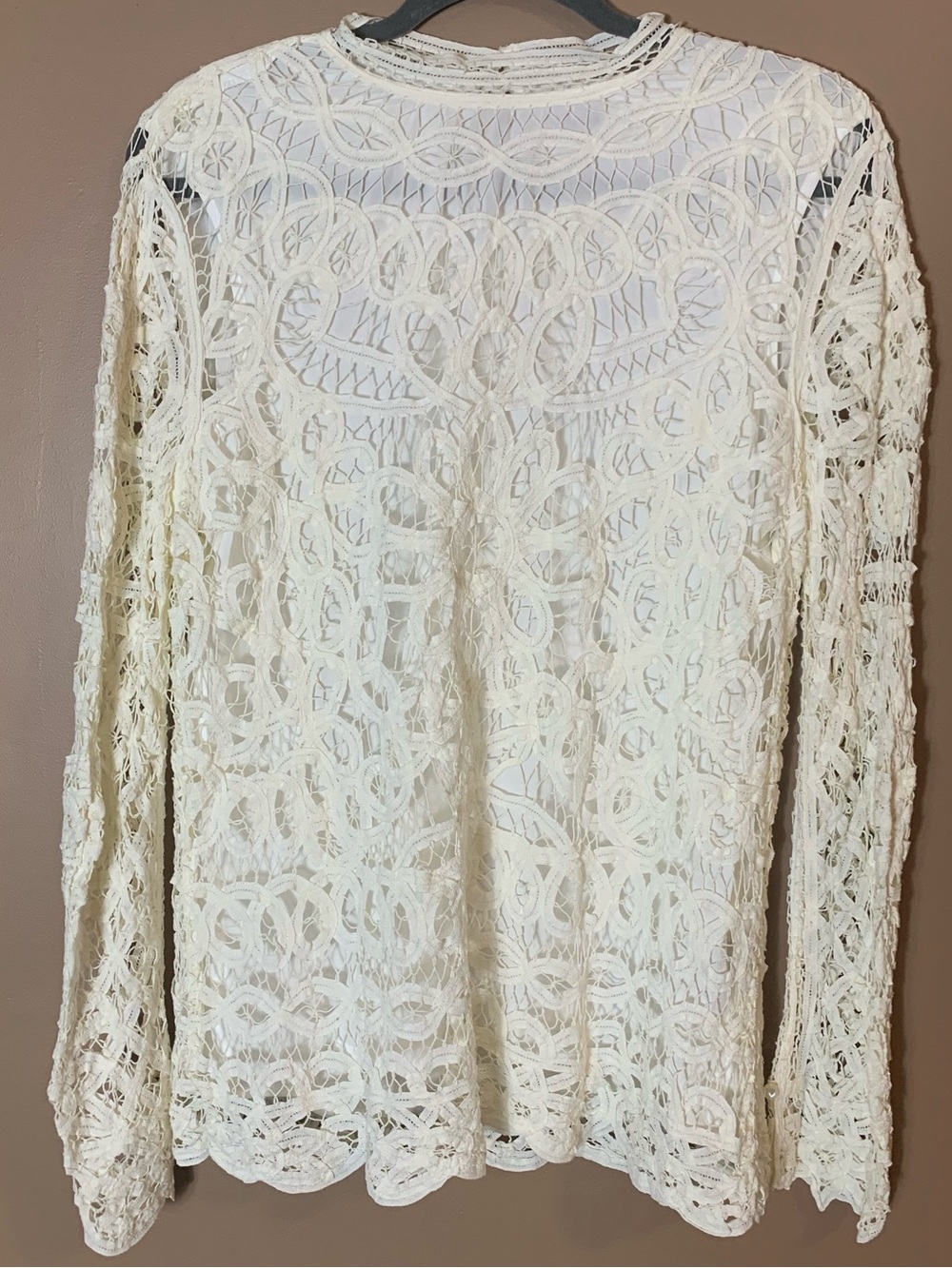 J. McLaughlin Long-Sleeve Lace Yvoir  Blouse